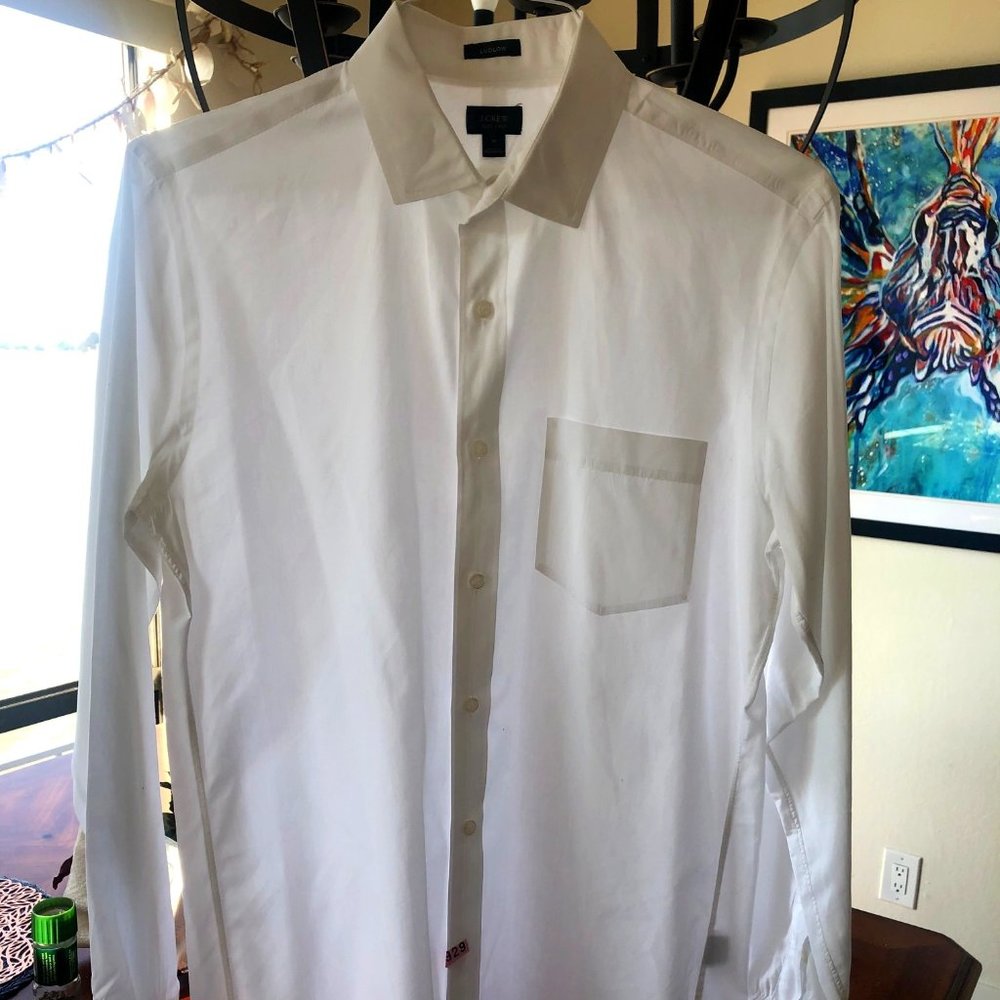 J Crew Ludlow White Button Down Long Sleeve Shirt